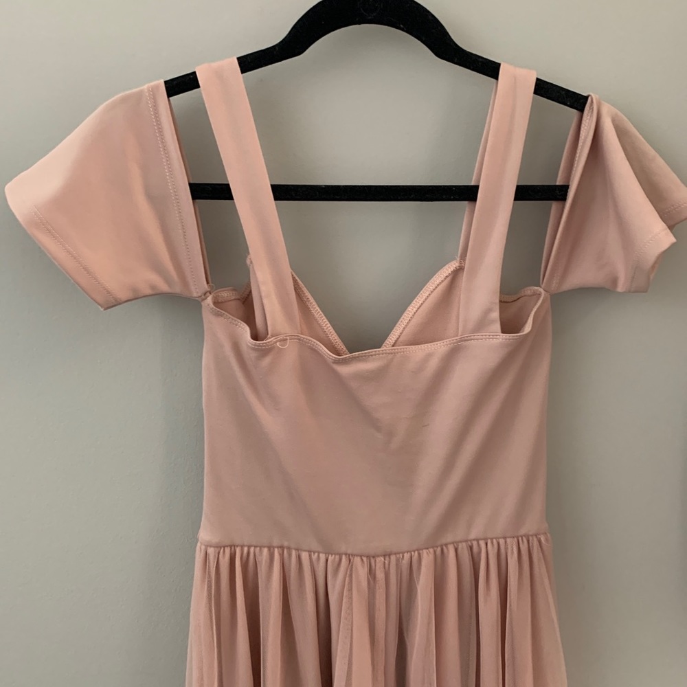 ASOS scuba top cold shoulder tulle dress Small - Picture 6 of 9